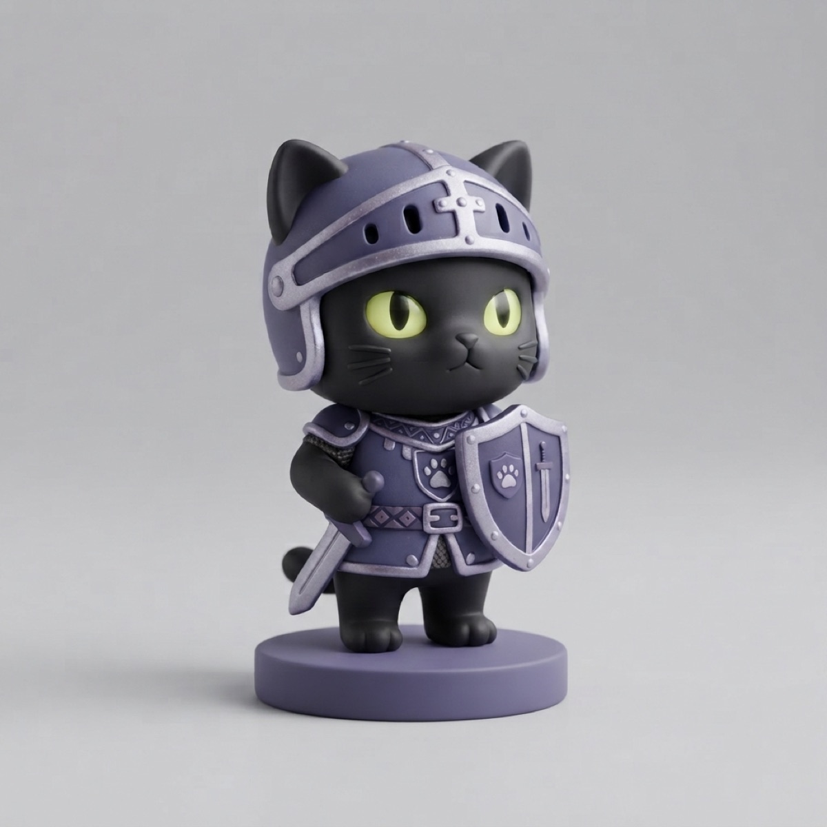 Pepper the Black Cat Knight